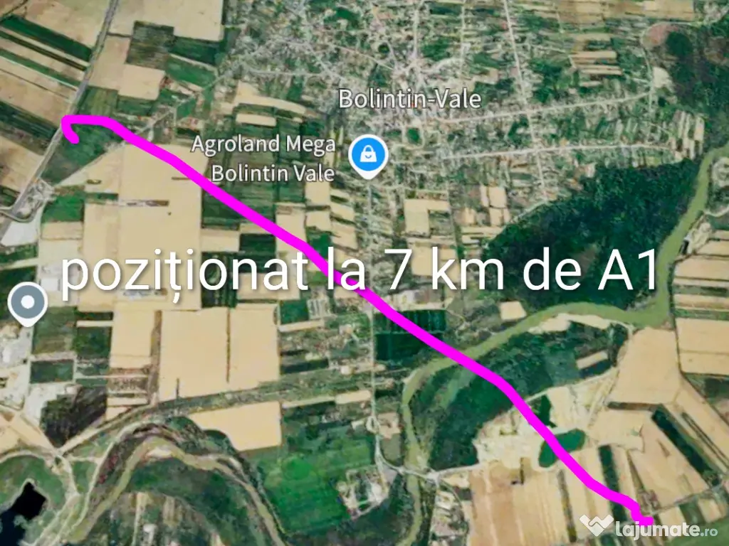 2300 mp teren intravilan - ieșire la Drum județean acte in regulă 