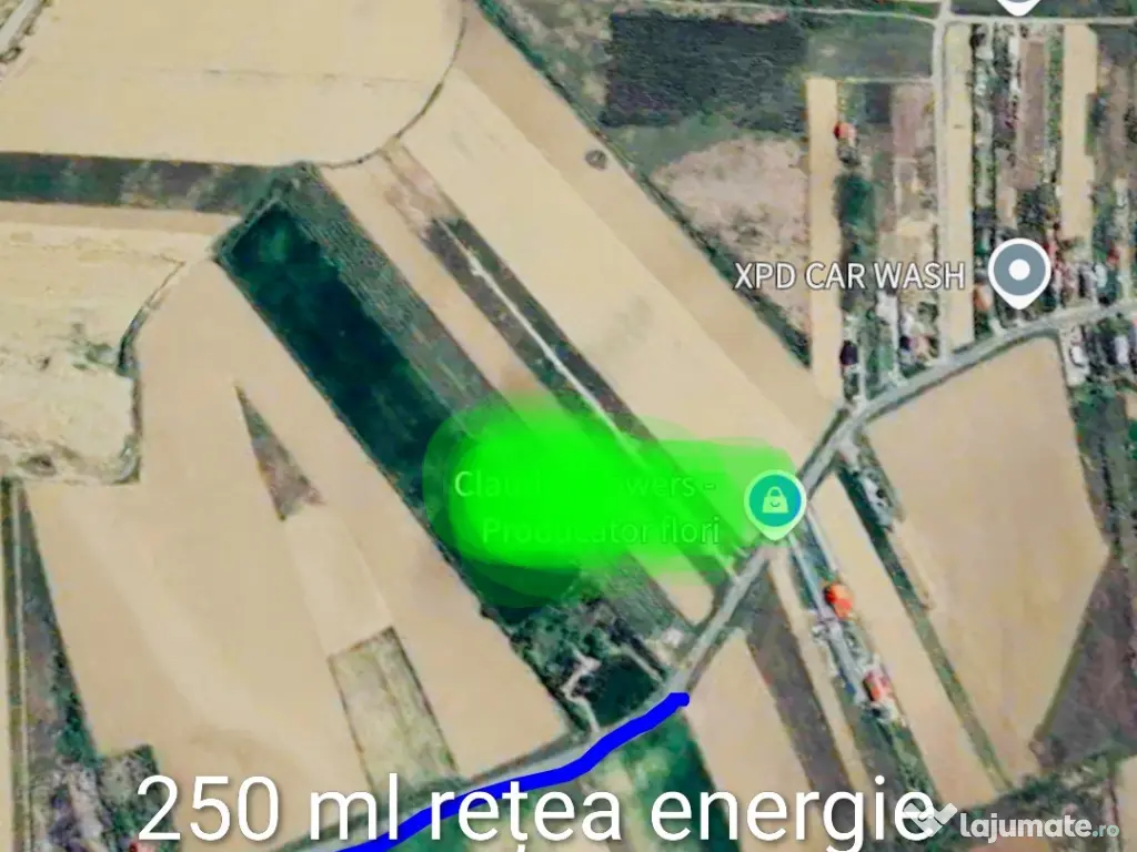 2300 mp teren intravilan - ieșire la Drum județean acte in regulă 