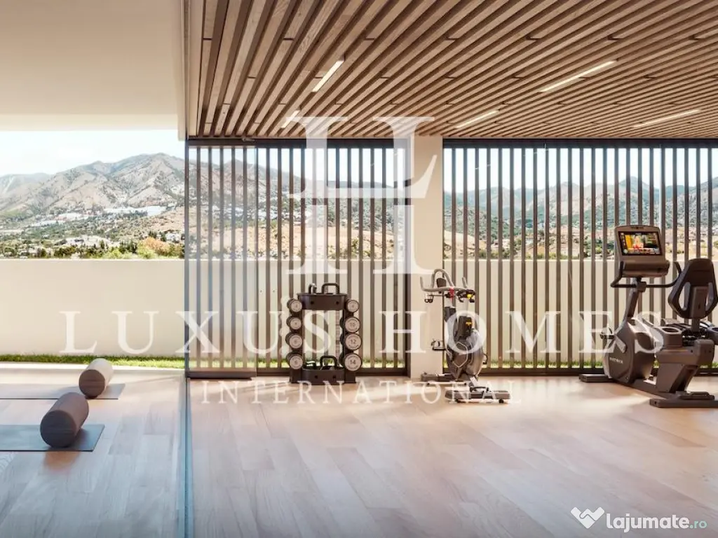 Apartament cu sală de sport, spa, piscină, situată într-o zonă rezidențială 