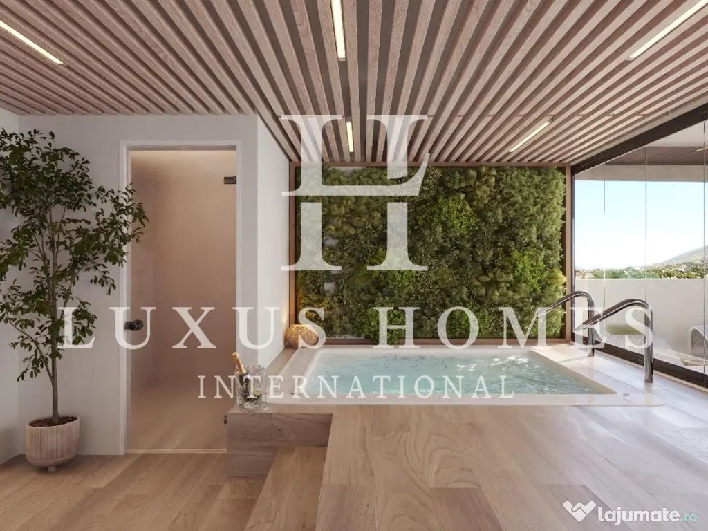 Apartament cu sală de sport, spa, piscină, situată într-o zonă rezidențială 