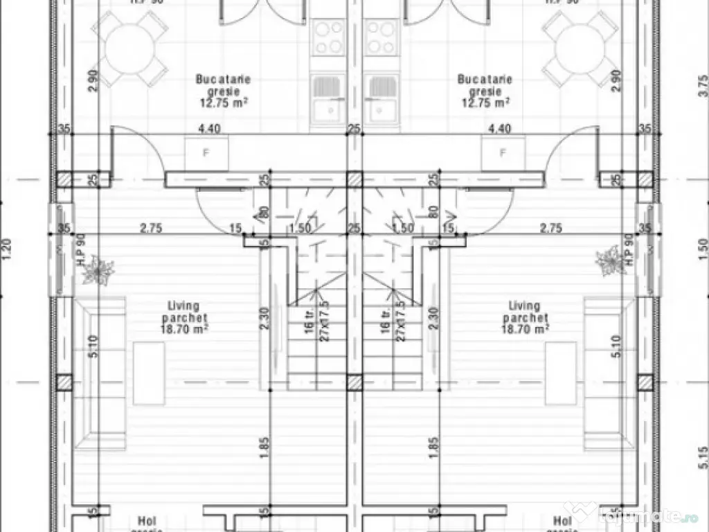 DUPLEX 3 CAMERE, 2 BAI, 250 MP TEREN, VOROVESTI-MIROSLAVA