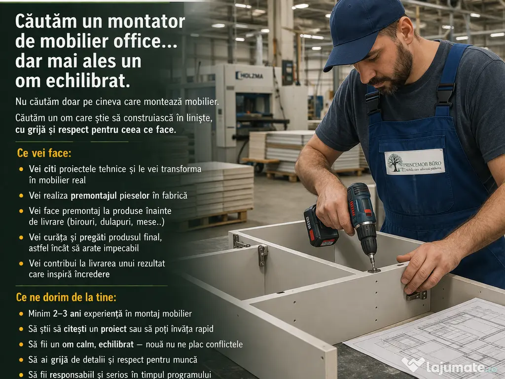 Montator de mobilier office in fabrica
