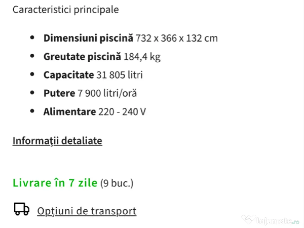 Piscină Intex Ultra XTR 732x366x132 cm completă