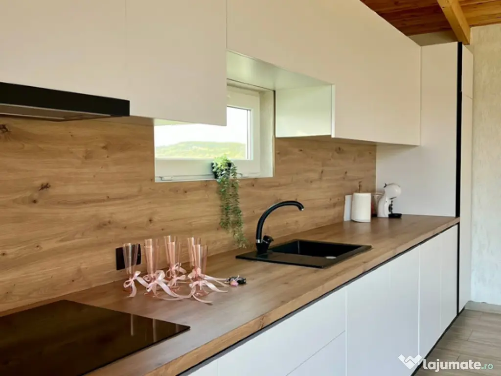 Cabană cu piscina și jacuzzi , 17 locuri de cazare . 