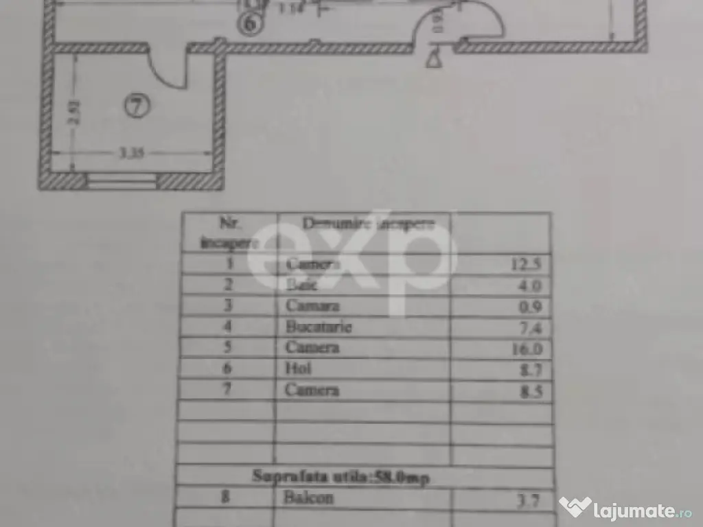 De vânzare apartament 3 camere, et 3/4, zona Inel1, Constan 