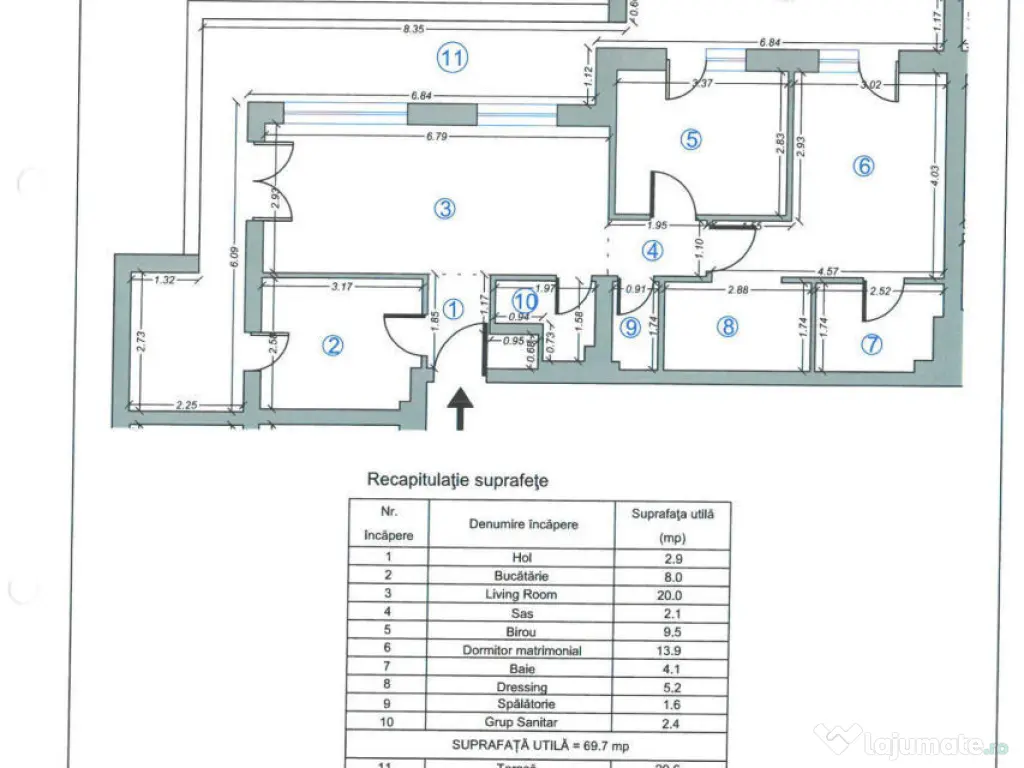 Apartament 3 camere | 69.7 mp | H Pipera Lake 