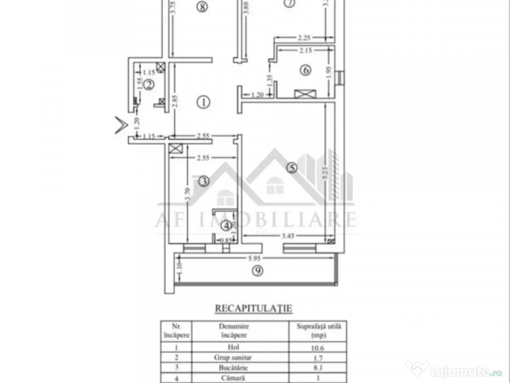 Apartament 3 camere Dacia 