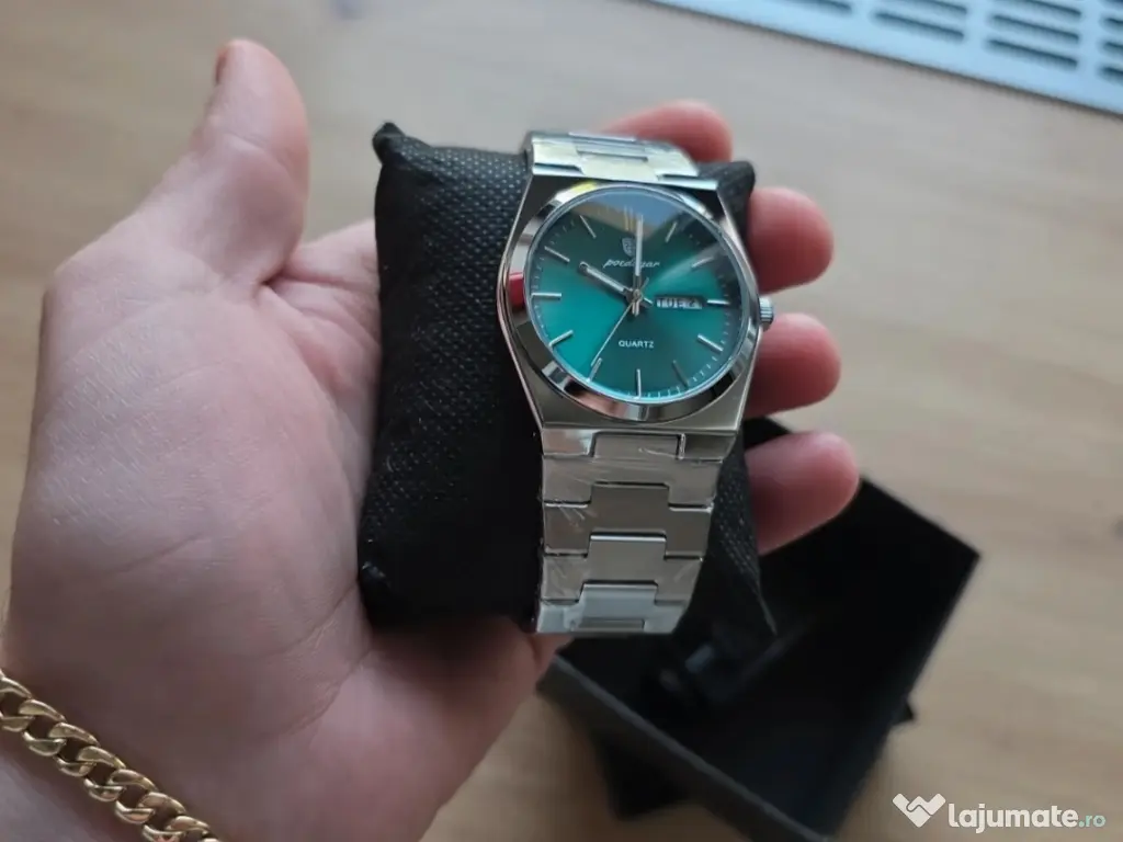 Ceas Poedagar Green . Stainless Steel 