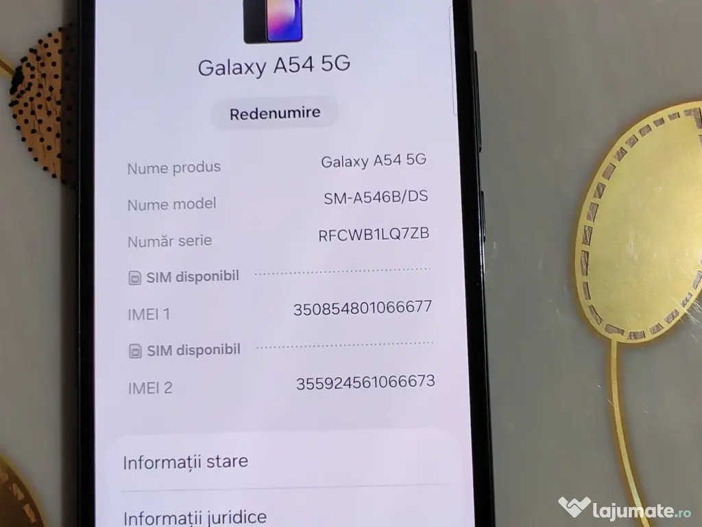 De vânzare telefon mobil marca Samsung A54 5g foarte bun 