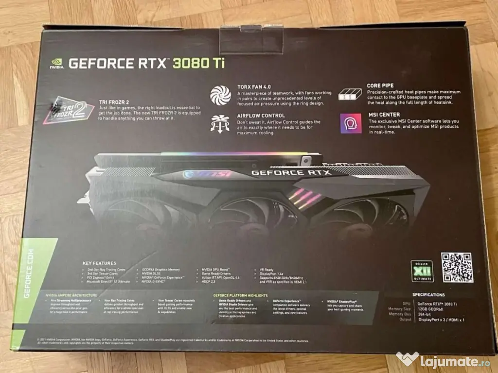 RTX 3080 Ti MSI Gaming X Trio 12GB 🔥 Ultra Gaming Ca Noua