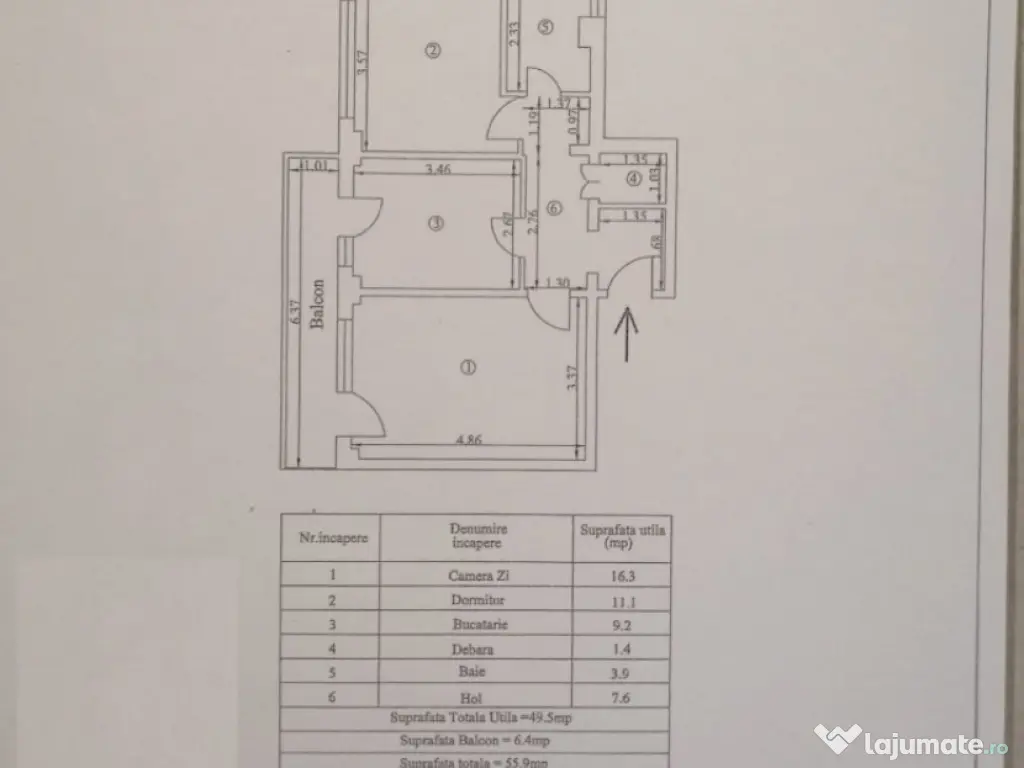 Etaj 2 - Apartament 2 camere, confort 1 zona Vidin. Mobilat 