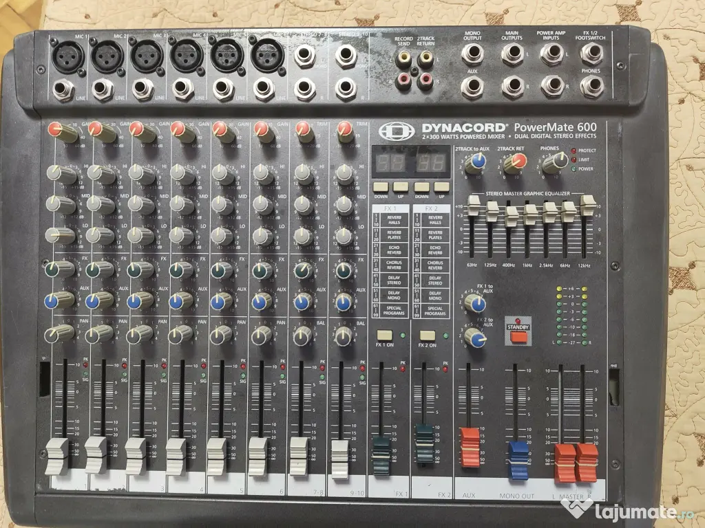 Vand Mixer Dynacord Powermate 600-2 si doua boxe pasive IBIZA XTK 15, 300 W RMS 