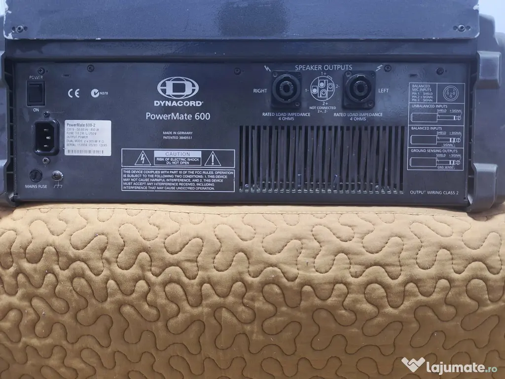 Vand Mixer Dynacord Powermate 600-2 si doua boxe pasive IBIZA XTK 15, 300 W RMS 