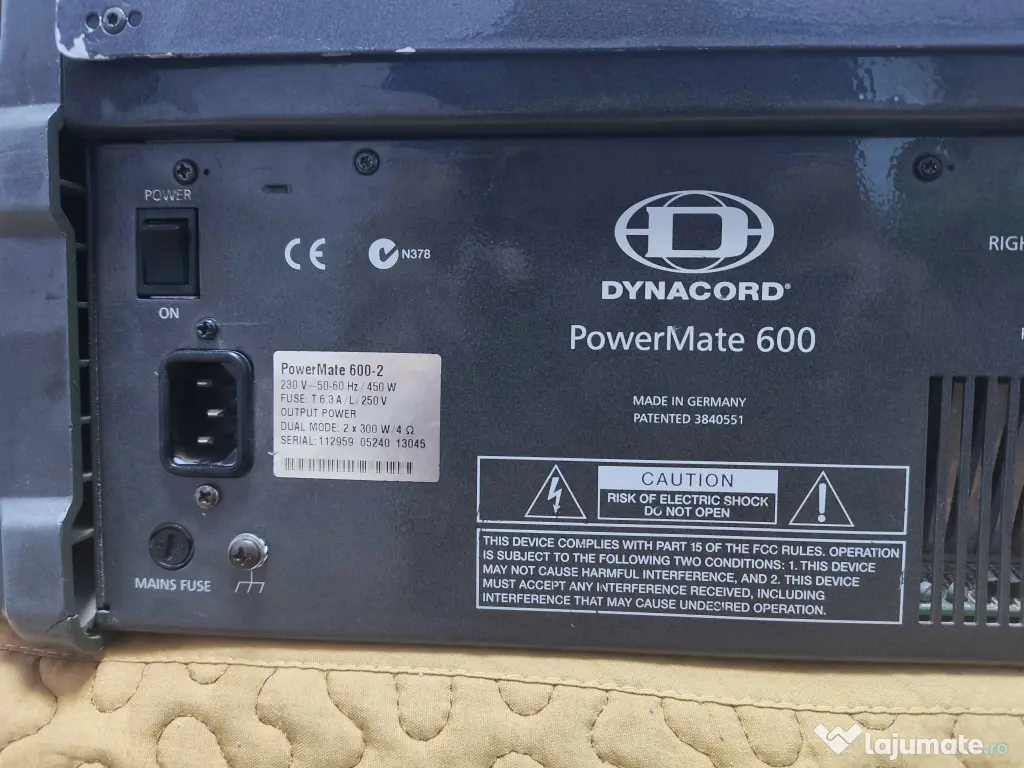 Vand Mixer Dynacord Powermate 600-2 si doua boxe pasive IBIZA XTK 15, 300 W RMS 