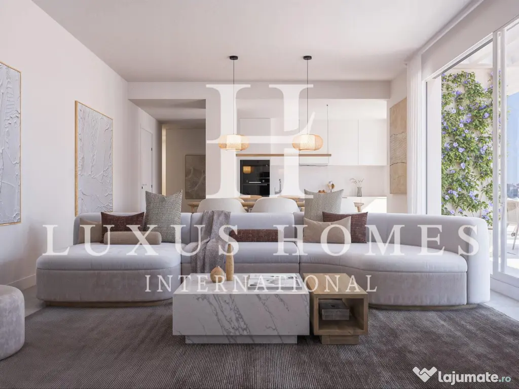 Apartament cu sală, lounge social și facilități spa într-o zonă rezidențială 