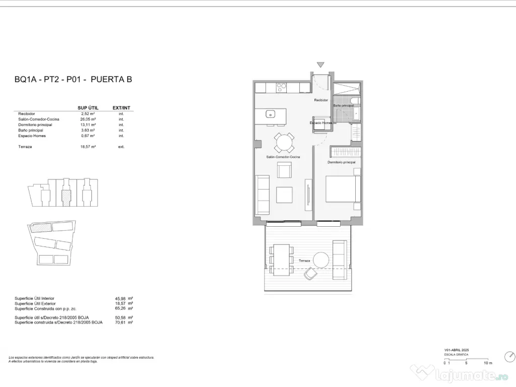 Apartament cu sală, lounge social și facilități spa într-o zonă rezidențială 