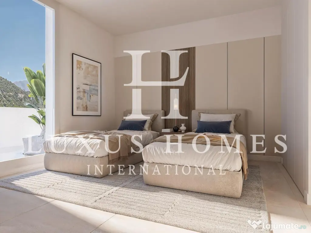 Apartament cu sală, lounge social și facilități spa într-o zonă rezidențială 