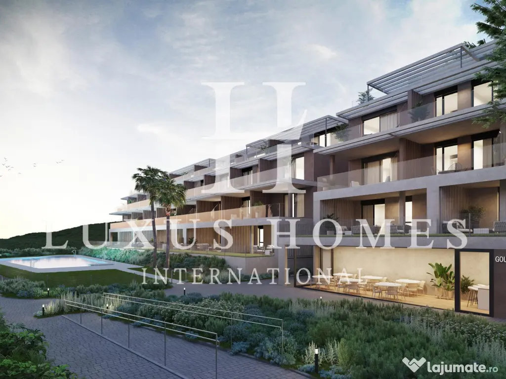 Apartament cu sală, lounge social și facilități spa într-o zonă rezidențială 