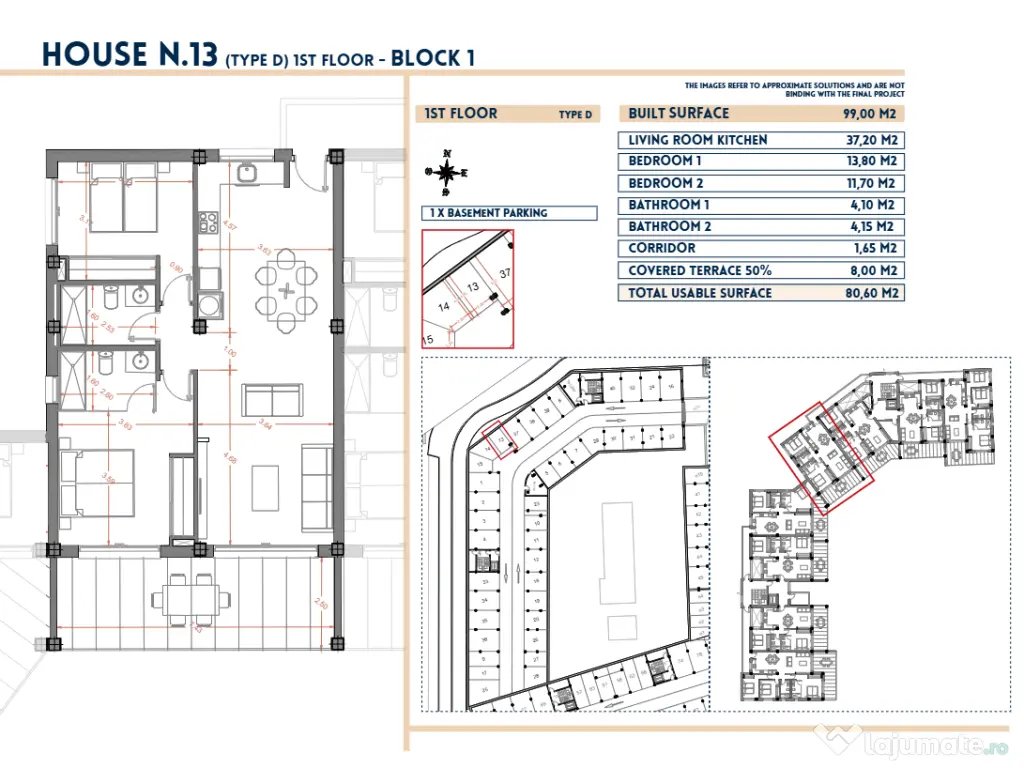 Apartament modern cu piscină comunitară și terasă, situat aproape de plajă 