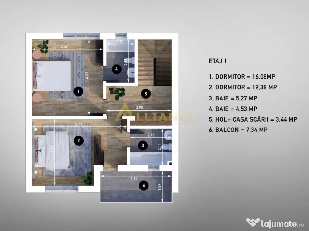 {Primarie} Vila 3 camere - 3 bai | Teren 210 mp 