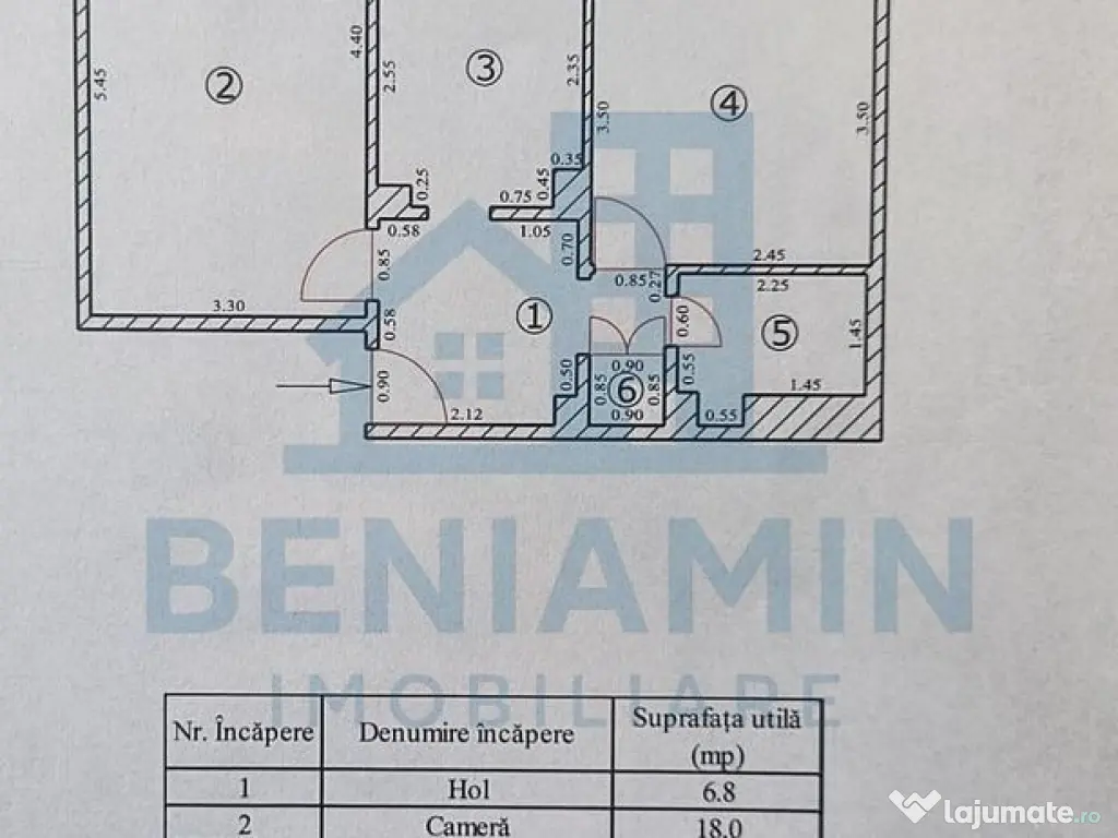2 camere - etaj 1 - 50 mp - centrala proprie - 1981 - Flo... 