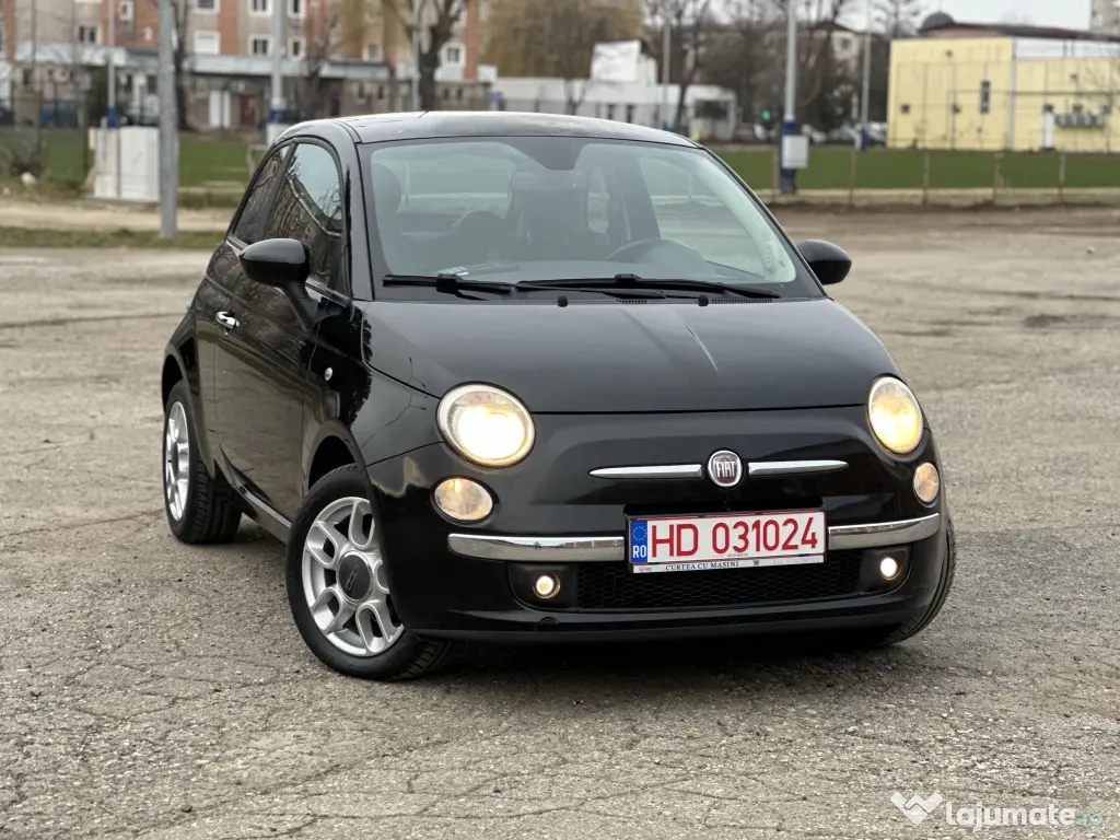 Fiat 500*km:152.125*clima*2 randuri de roti*1.3 benzina*69 cp! 