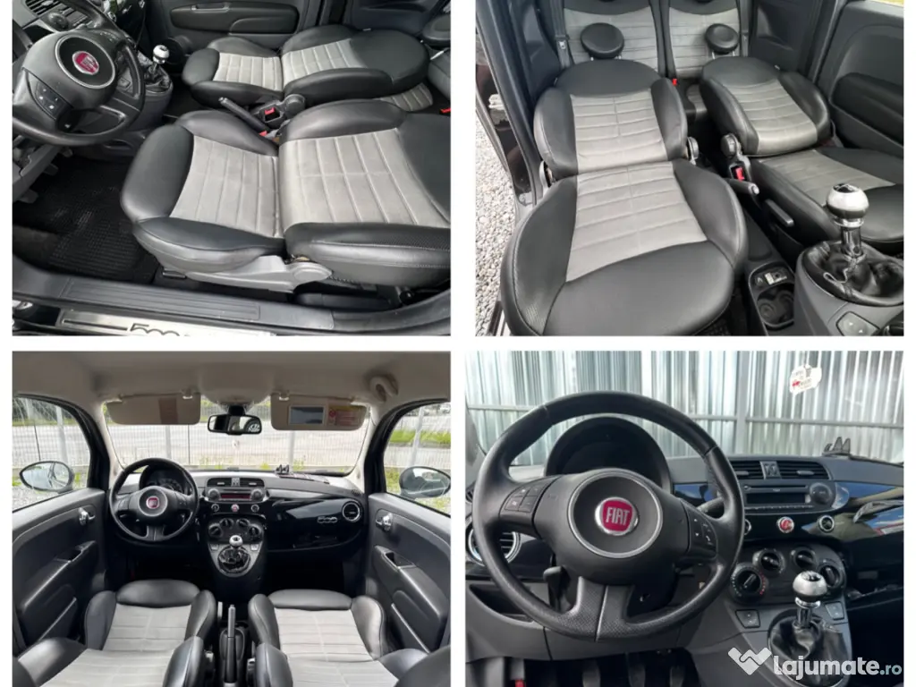 Fiat 500*km:152.125*clima*2 randuri de roti*1.3 benzina*69 cp! 