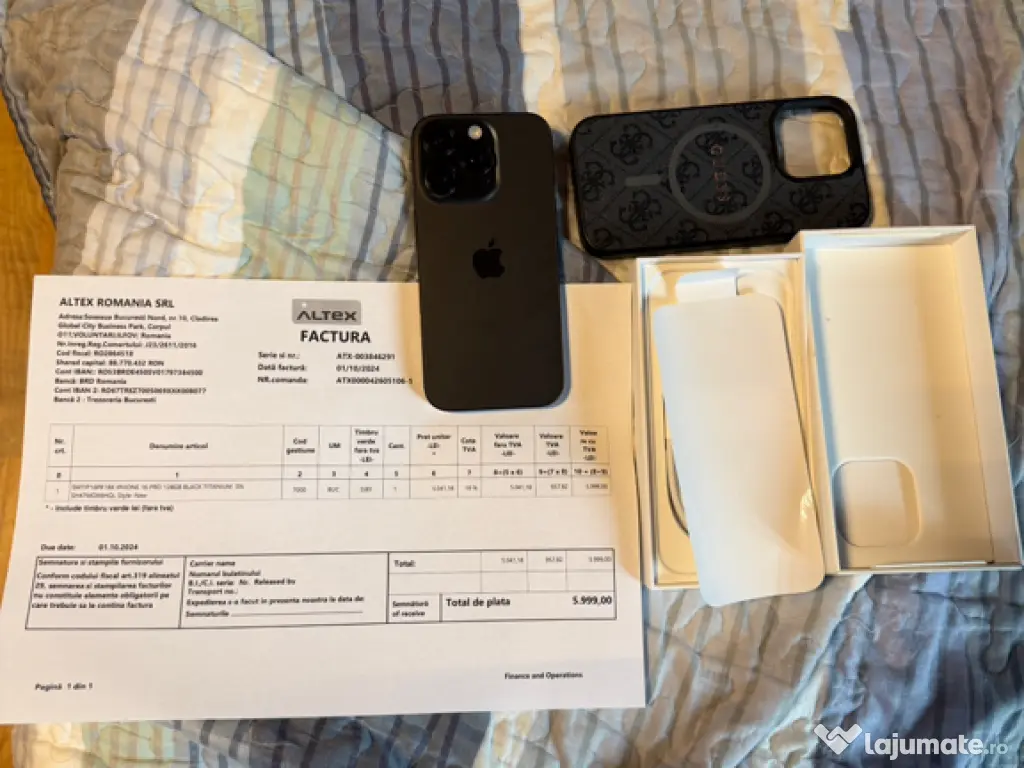 iPhone 16 pro garanție Altex 