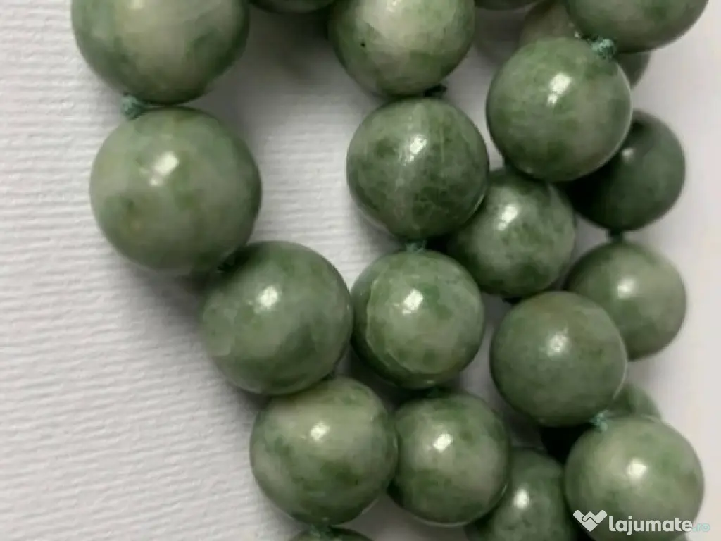 Colier antik jáde cubargint 