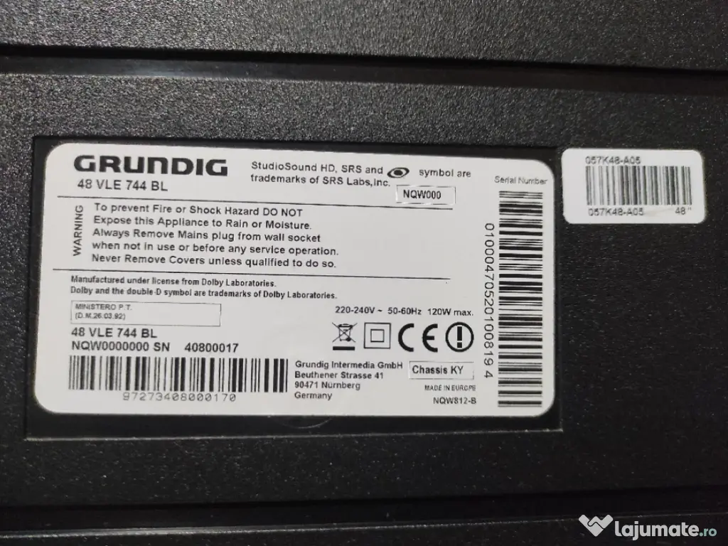 Tv Smart Grundig 122 cm