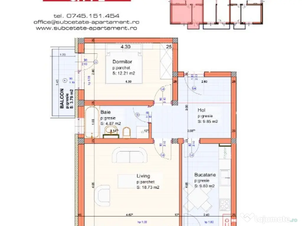 Apartament 2 camere decomandat si cu credite bancare 