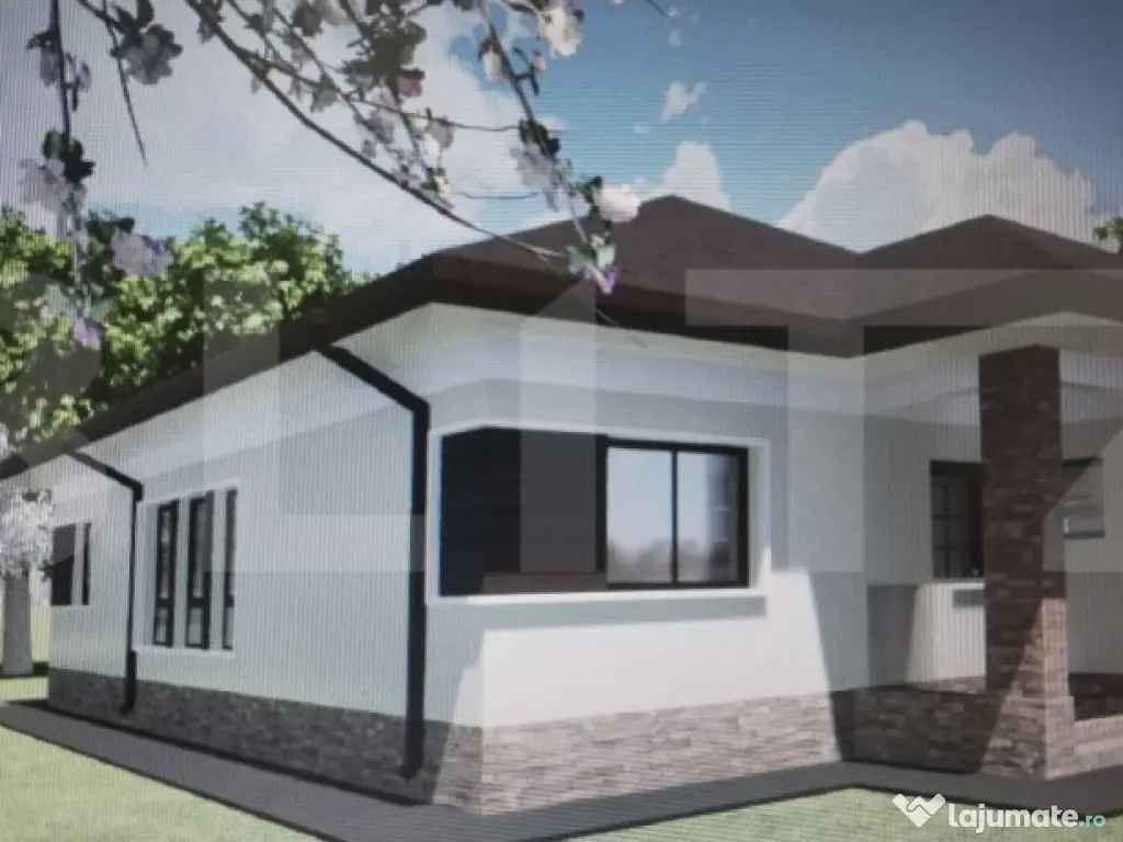 Vilă plan parter 120mp utili/600mp teren, zona Priseaca