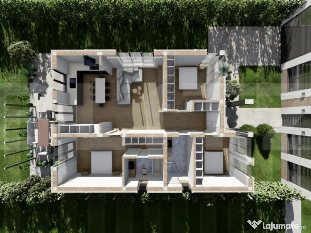 Casa cu 4 camere la roșu,finisat sau la cheie, 107 mp, zona