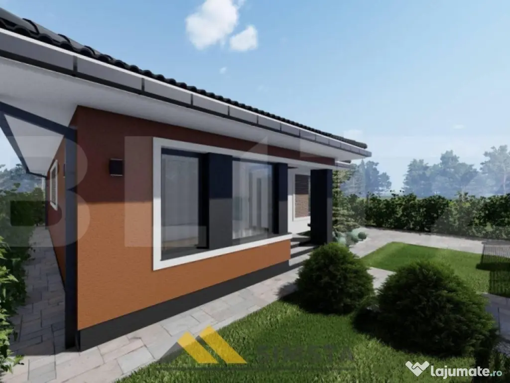 Casa cu 4 camere la roșu,finisat sau la cheie, 107 mp, zona