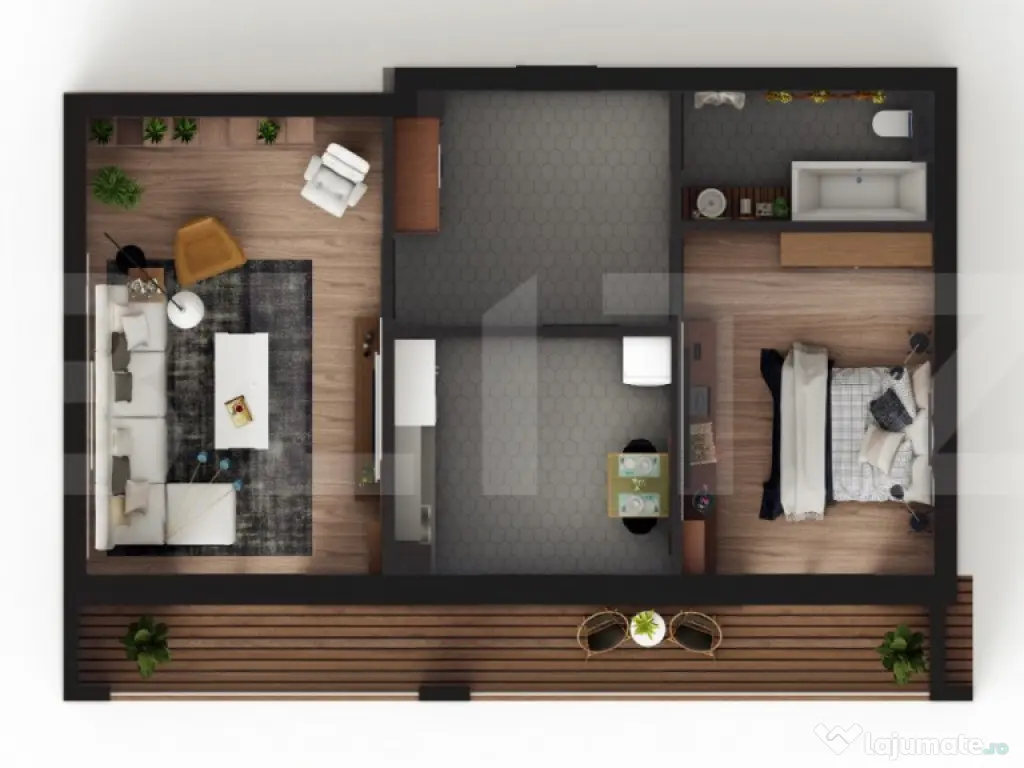 Apartament de 2 camere, decomandat, etaj intermediar, zona V