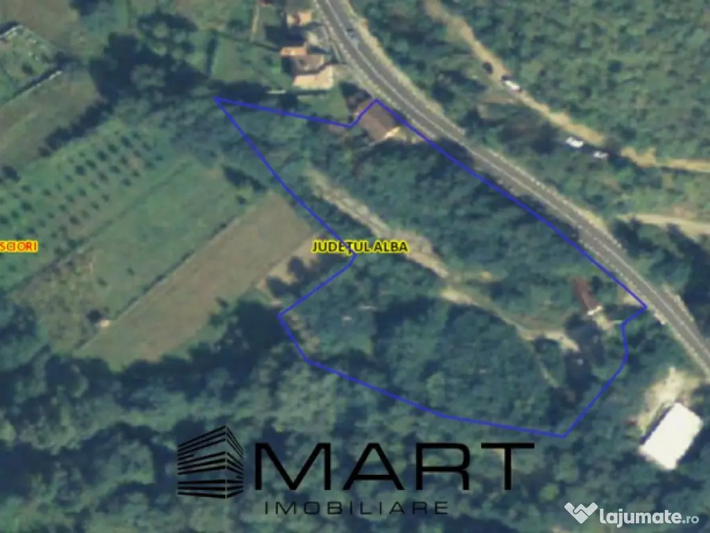 Teren extravilan 7432 mp, cu cabana de lemn Capalna AB