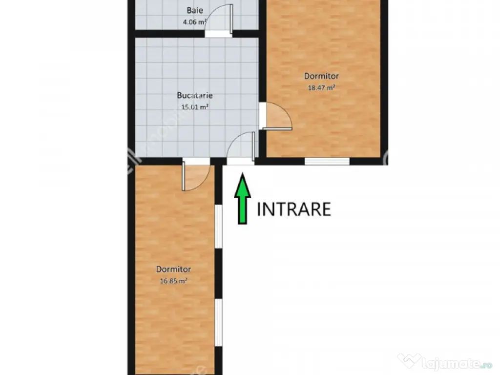 Apartament renovat cu 2 camere si terasa in zona Tribunei di 