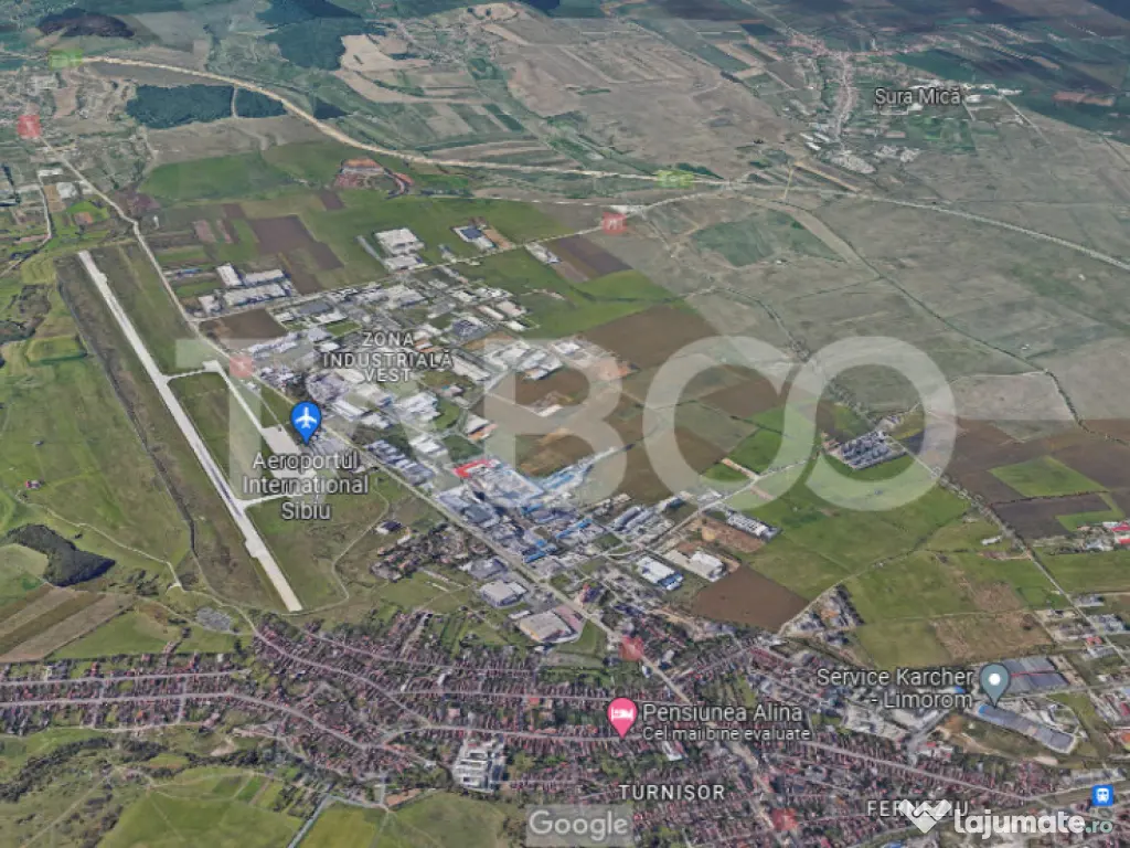 Teren intravilan 6796 mp deschidere 26m in Sibiu zona Indust 