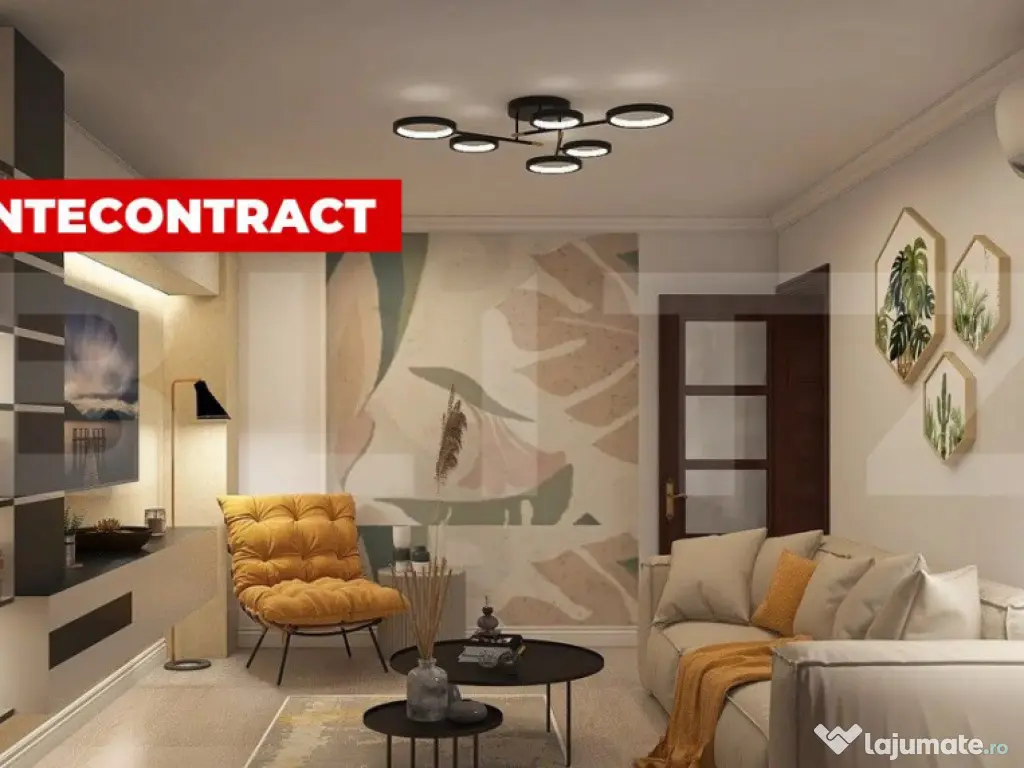 Apartament 2 camere, spatios 62 mp + balcon 8 mp, zona Tract