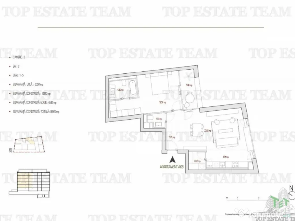 Apartament 2 Camere, bloc Boutique, Bucuresti, Parcul Oper 