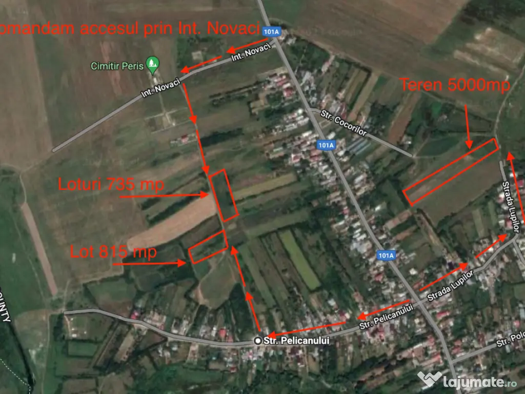 Teren Peris 500mp IN RATE 500 € teren langa Ciolpani, Izvorani 