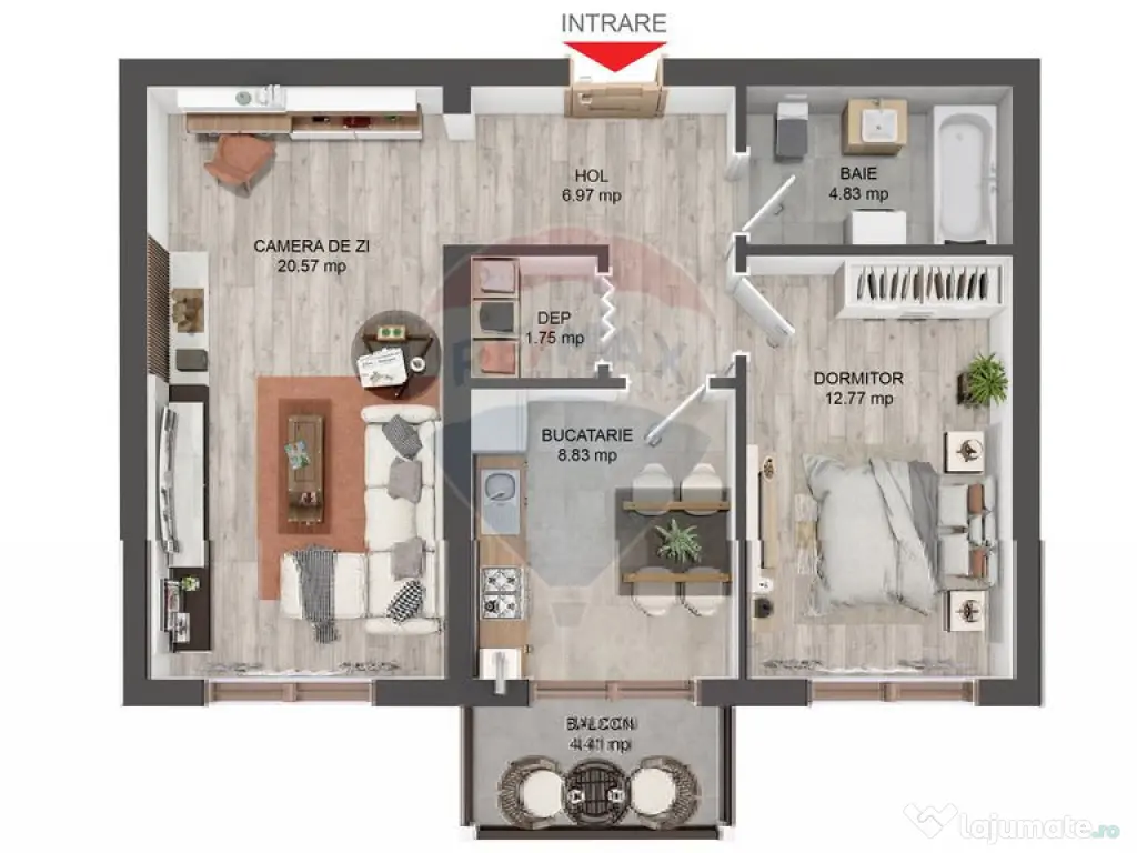 Apartament NOU LA CHEIE cu 2 camere de vânzare