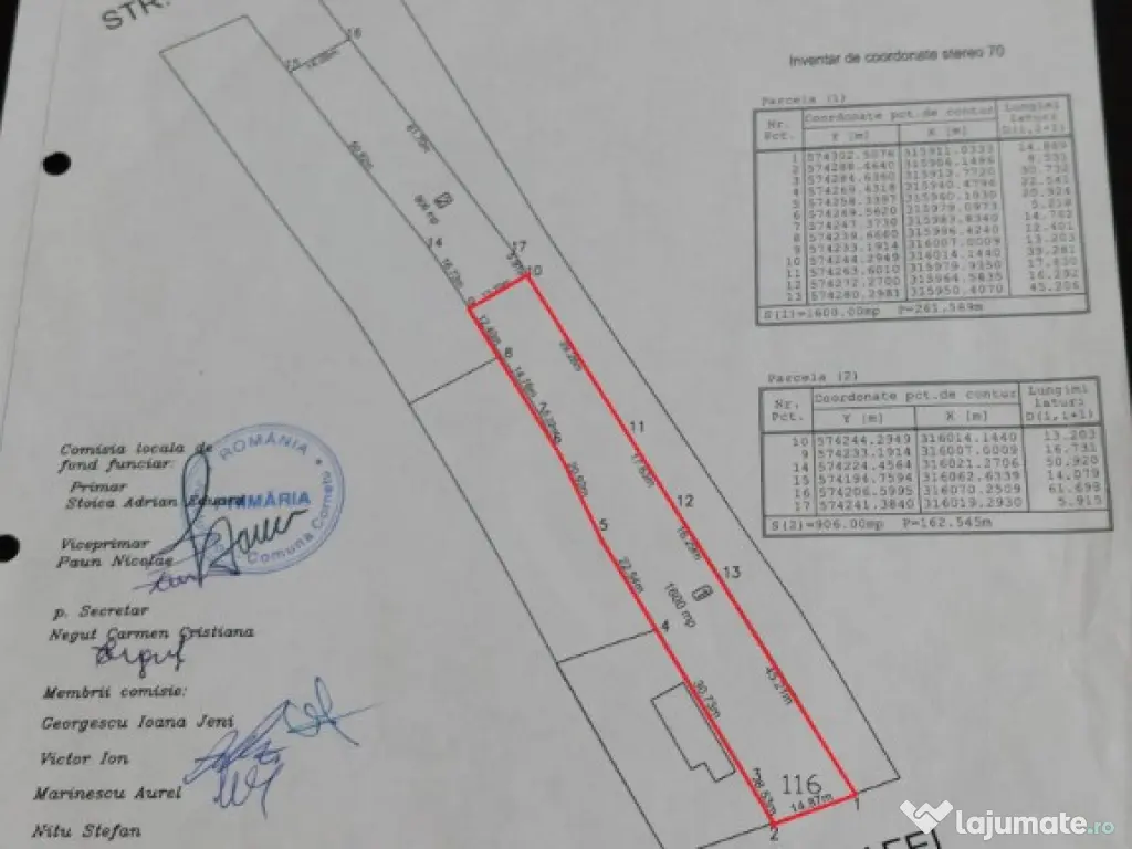 Cornetu stradal, vanzare teren intravilan 1.600mp 