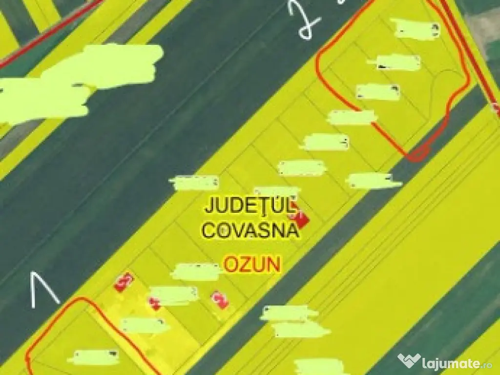 De vânzare terenuri intravilane între Chilieni si Ozun