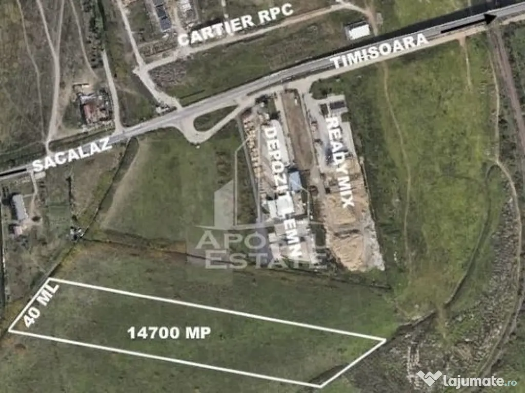 Teren industrial 14700 mp, zona in plina expansiune, Mehala.