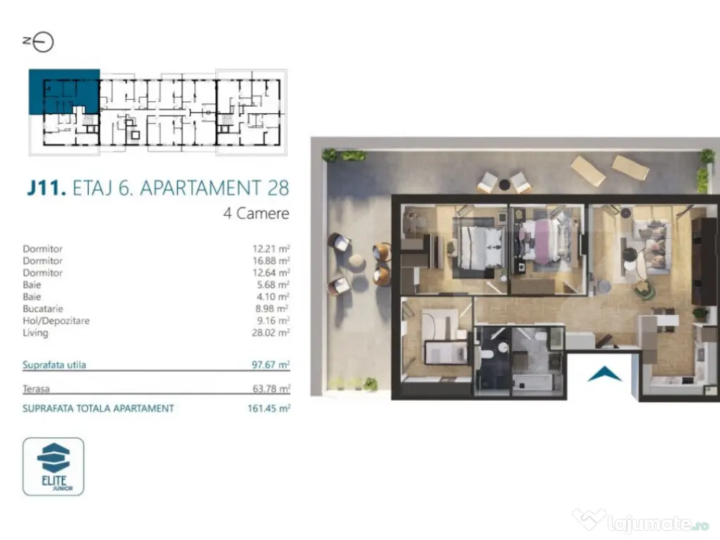 Apartament cu 4 camere, 98 mp, Ansamblu Rezidential, zona RI