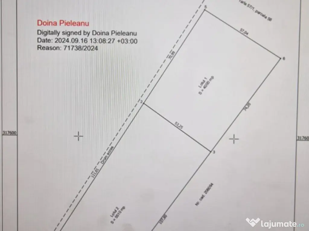 Teren de 5.510 mp în sector 4 