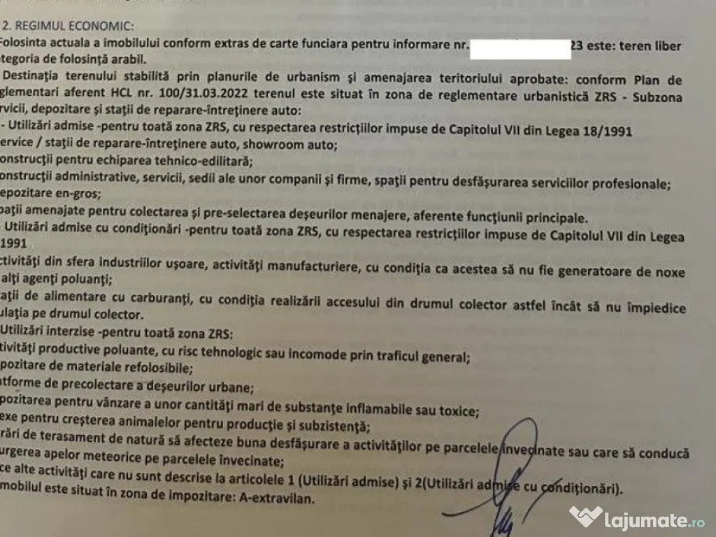 Teren spațiu depozite/producție/service cu PUZ și CU 