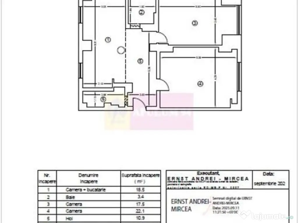 Vanzare apartament de 3 camere in zona Unirii-Goga 