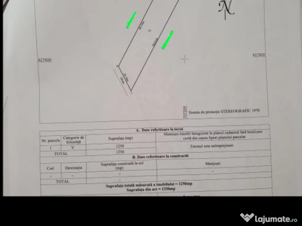Teren Chicerea, 1250 mp, zonă în plină dezvoltare, 25 eur 